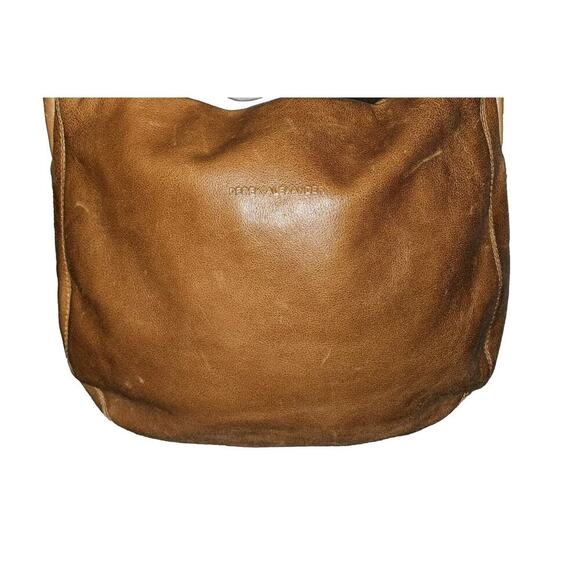 Derek Alexander Central Park Classic Hobo Light Brown Leather Handbag 15"x12" - Picture 6 of 16